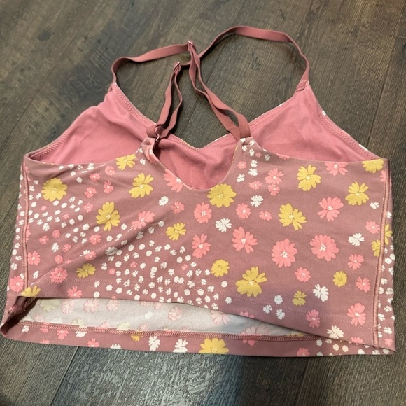 Aerie Ditsy  Floral Athleisure sports bra tank top M - Picture 4 of 5